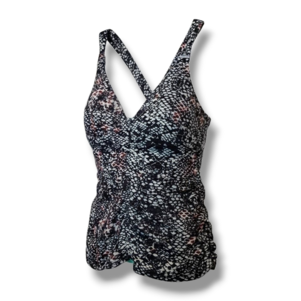 Athleta Women’s Snakeskin Print Tankini Swim Top Size Small